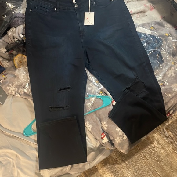 ♾✨🆕Good American Good Legs Dark Blue Skinny Jeans~Women’s Plus(24)!✨♾FINALPRICE - Picture 4 of 5